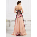 2015 Grace Karin Heißer Verkauf trägerloser Schatz-Ausschnitt-Blumen-Blumendruck-Muster-langes Chiffon- Brautjunfer-Kleid CL7503